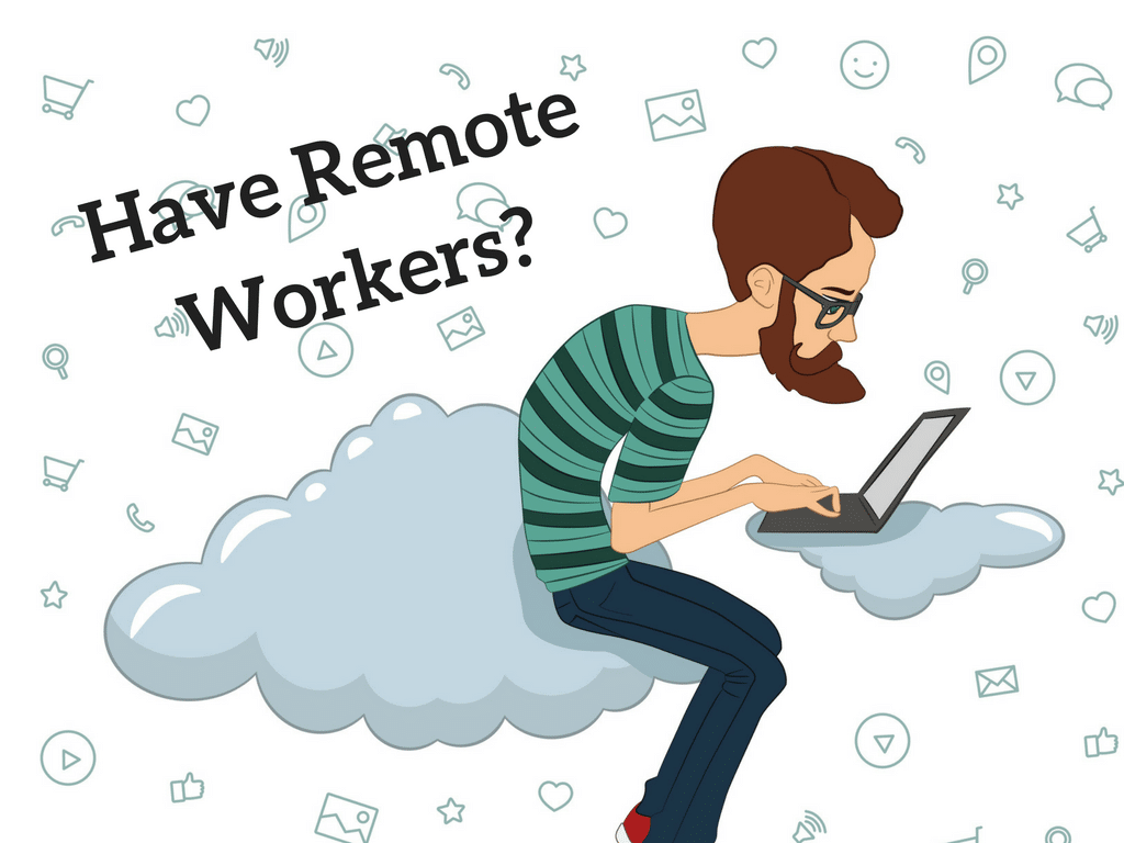 Man sitting on cloud working on computer