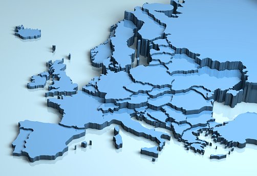 3D image of Europe
